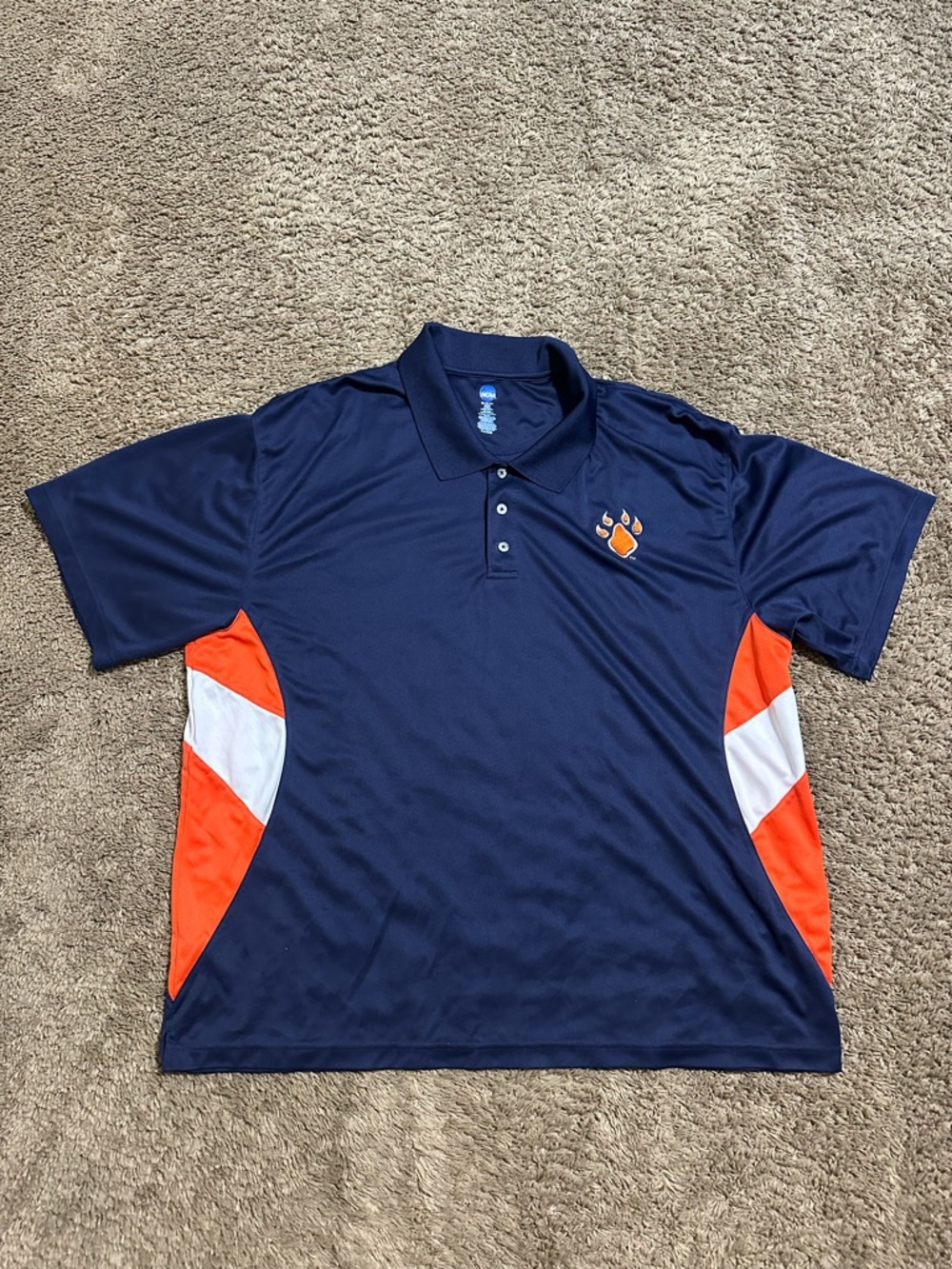 Vintage NCAA Clemson Tigers “triple blue” polo shirt 00s size 3XL